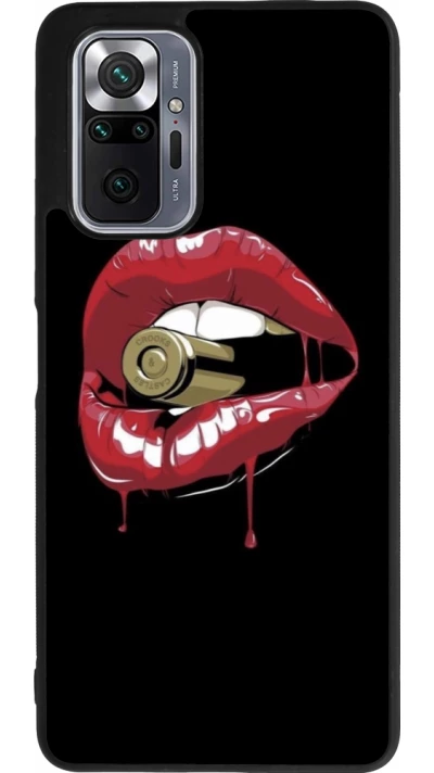 Xiaomi Redmi Note 10 Pro Max Case Hülle - Silikon schwarz Lips bullet