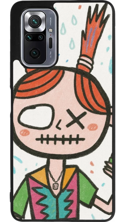 Xiaomi Redmi Note 10 Pro Max Case Hülle - Silikon schwarz Little Girl Sketch