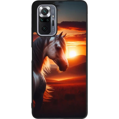 Xiaomi Redmi Note 10 Pro Max Case Hülle - Silikon schwarz Majestätischer Sonnenuntergang Pferd