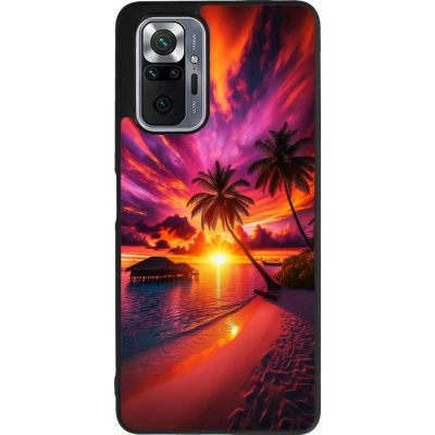 Xiaomi Redmi Note 10 Pro Max Case Hülle - Silikon schwarz Malediven Abenddämmerung Glückseligkeit