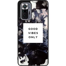 Xiaomi Redmi Note 10 Pro Max Case Hülle - Silikon schwarz Marble Good Vibes Only