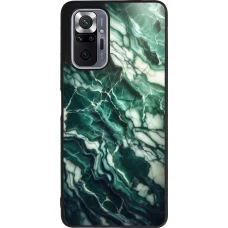 Xiaomi Redmi Note 10 Pro Max Case Hülle - Silikon schwarz Majestätischer grüner Marmor