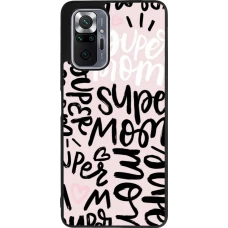 Coque Xiaomi Redmi Note 10 Pro Max - Silicone rigide noir Mom 2024 Super mom