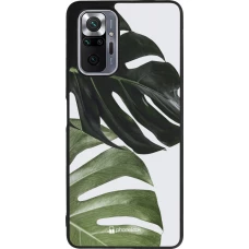 Coque Xiaomi Redmi Note 10 Pro Max - Silicone rigide noir Monstera Plant