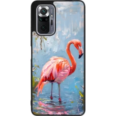 Xiaomi Redmi Note 10 Pro Max Case Hülle - Silikon schwarz Paint Flamingo