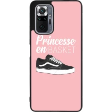 Coque Xiaomi Redmi Note 10 Pro Max - Silicone rigide noir princesse en basket