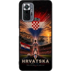 Xiaomi Redmi Note 10 Pro Max Case Hülle - Silikon schwarz Fussball Kroatien splash 2026