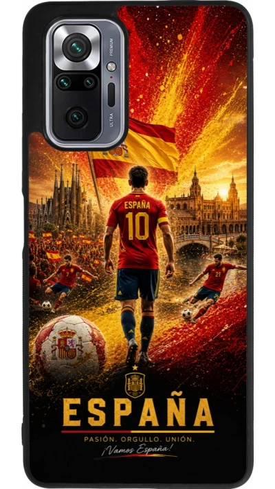Xiaomi Redmi Note 10 Pro Max Case Hülle - Silikon schwarz Fussball Espanien splash 2026