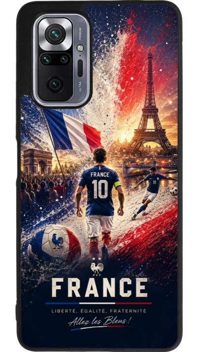 Xiaomi Redmi Note 10 Pro Max Case Hülle - Silikon schwarz Fussball Frankreich splash 2026