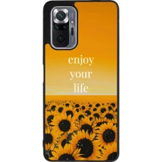 Xiaomi Redmi Note 10 Pro Max Case Hülle - Silikon schwarz Summer 2026 Enjoy your life
