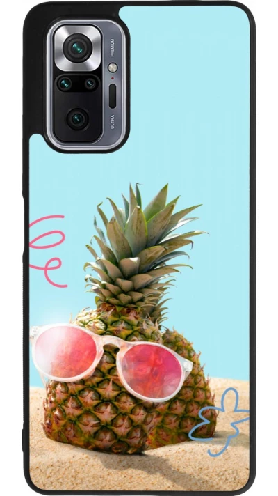 Xiaomi Redmi Note 10 Pro Max Case Hülle - Silikon schwarz Pineapple with glasses Summer 2026