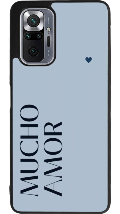 Xiaomi Redmi Note 10 Pro Max Case Hülle - Silikon schwarz Valentine 2024 mucho amor azul