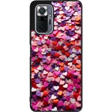 Xiaomi Redmi Note 10 Pro Max Case Hülle - Silikon schwarz Valentin 2025 Konfetti