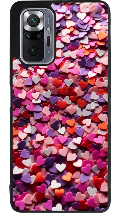 Xiaomi Redmi Note 10 Pro Max Case Hülle - Silikon schwarz Valentin 2025 Konfetti