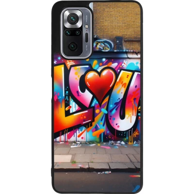 Xiaomi Redmi Note 10 Pro Max Case Hülle - Silikon schwarz Valentin 2025 Liebe U Tag