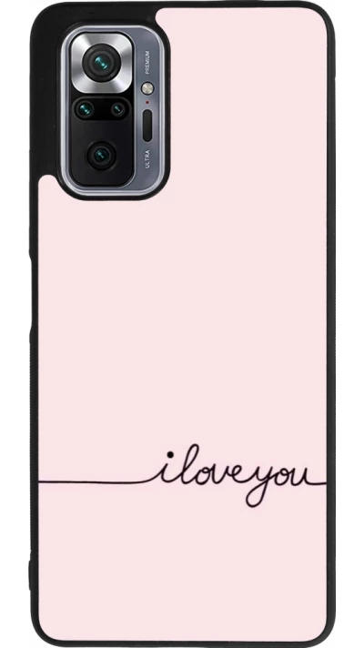 Xiaomi Redmi Note 10 Pro Max Case Hülle - Silikon schwarz Valentine 2023 i love you writing