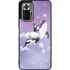 Xiaomi Redmi Note 10 Pro Max Case Hülle - Silikon schwarz Whale in sparking stars