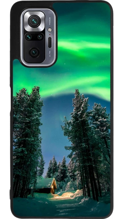 Xiaomi Redmi Note 10 Pro Max Case Hülle - Silikon schwarz Winter 22 Northern Lights