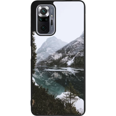 Coque Xiaomi Redmi Note 10 Pro Max - Silicone rigide noir Winter 22 snowy mountain and lake