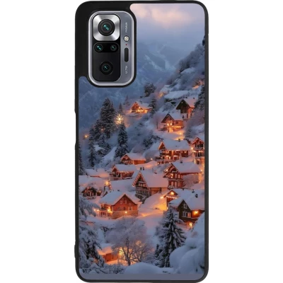 Coque Xiaomi Redmi Note 10 Pro Max - Silicone rigide noir Winter 25 Winter snowy village