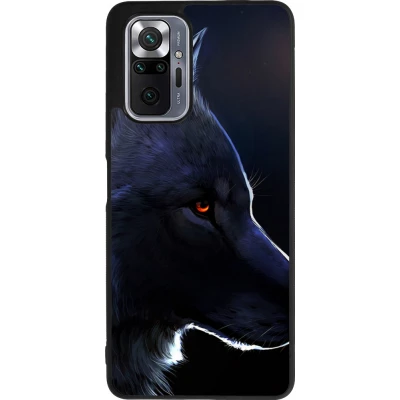Coque Xiaomi Redmi Note 10 Pro Max - Silicone rigide noir Wolf Shape