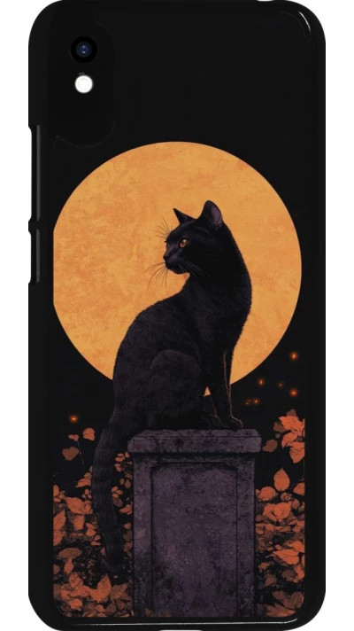 Coque Xiaomi Redmi 9A - Halloween 2026 Cat Art Nouveau