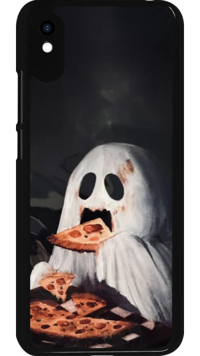 Coque Xiaomi Redmi 9A - Halloween 2026 Ghost eating pizza