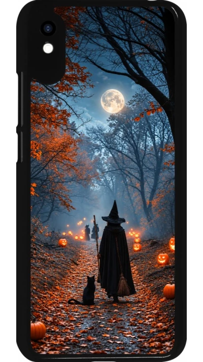 Coque Xiaomi Redmi 9A - Halloween 2026 Witch with a cat