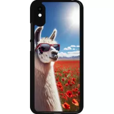 Xiaomi Redmi 9A Case Hülle - Lama Chic in Mohnblume