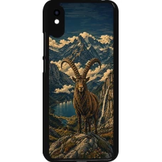 Xiaomi Redmi 9A Case Hülle - Linocut Steinbock