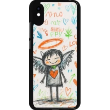 Xiaomi Redmi 9A Case Hülle - Little Angel Sketch Love
