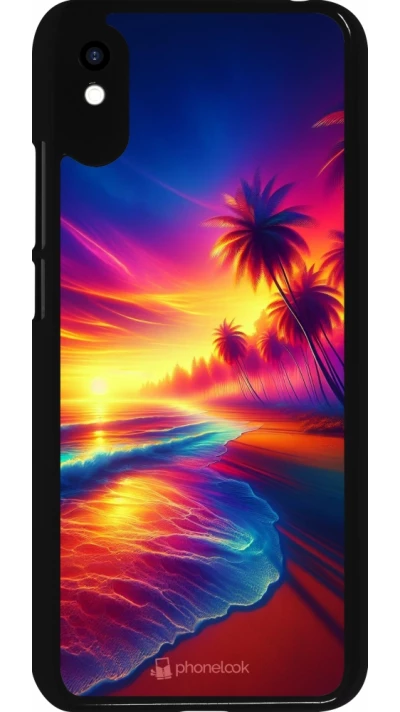 Xiaomi Redmi 9A Case Hülle - Strand Sonnenuntergang auffällig