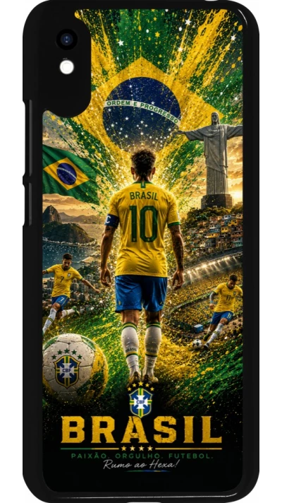 Xiaomi Redmi 9A Case Hülle - Fussball Brasilien splash 2026