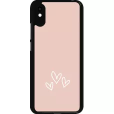 Xiaomi Redmi 9A Case Hülle - Valentine 2023 three minimalist hearts