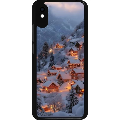 Xiaomi Redmi 9A Case Hülle - Winter 25 Winter snowy village