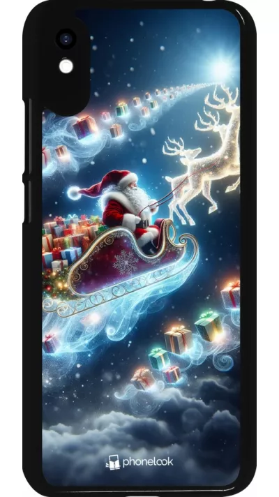 Coque Xiaomi Redmi 9A - Noël 2023 Père Noël enchanté