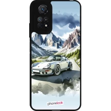 Xiaomi Redmi Note 11 / 11S Case Hülle - Silikon schwarz Porsche 911 Berg Aquarell