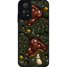 Coque Xiaomi Redmi Note 11 / 11S - Silicone rigide noir Autumn 26 3D mushrooms