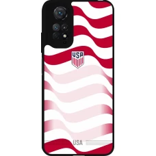 Coque Xiaomi Redmi Note 11 / 11S - Silicone rigide noir Maillot de football États-Unis 2026 personnalisable
