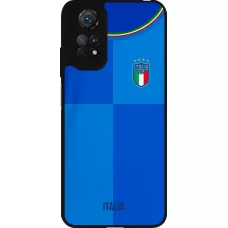 Coque Xiaomi Redmi Note 11 / 11S - Silicone rigide noir Maillot de football Italie 2022 personnalisable