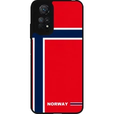 Coque Xiaomi Redmi Note 11 / 11S - Silicone rigide noir Maillot de football Norvège 2026 personnalisable