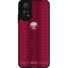 Coque Xiaomi Redmi Note 11 / 11S - Silicone rigide noir Maillot de football Qatar 2026 personnalisable