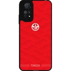 Coque Xiaomi Redmi Note 11 / 11S - Silicone rigide noir Maillot de football Tunisie 2026 personnalisable