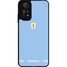 Coque Xiaomi Redmi Note 11 / 11S - Silicone rigide noir Maillot de football Uruguay 2026 personnalisable