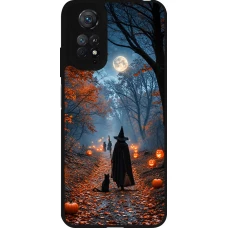 Xiaomi Redmi Note 11 / 11S Case Hülle - Silikon schwarz Halloween 2026 Witch with a cat