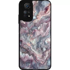 Xiaomi Redmi Note 11 / 11S Case Hülle - Silikon schwarz Violetter silberner Marmor