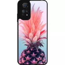 Xiaomi Redmi Note 11 / 11S Case Hülle - Silikon schwarz Purple Pink Pineapple