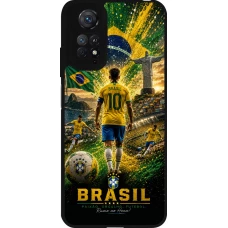 Coque Xiaomi Redmi Note 11 / 11S - Silicone rigide noir Football Brésil splash 2026