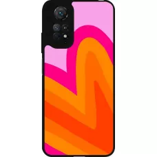 Coque Xiaomi Redmi Note 11 / 11S - Silicone rigide noir Valentine 2024 heart gradient