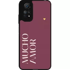 Coque Xiaomi Redmi Note 11 / 11S - Silicone rigide noir Valentine 2024 mucho amor rosado